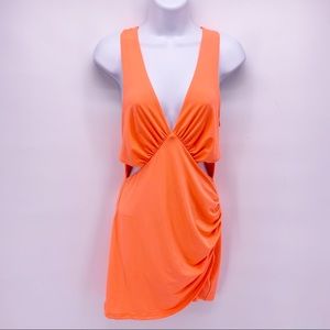Superdown Orange Cut Out Mini Dress Size Small